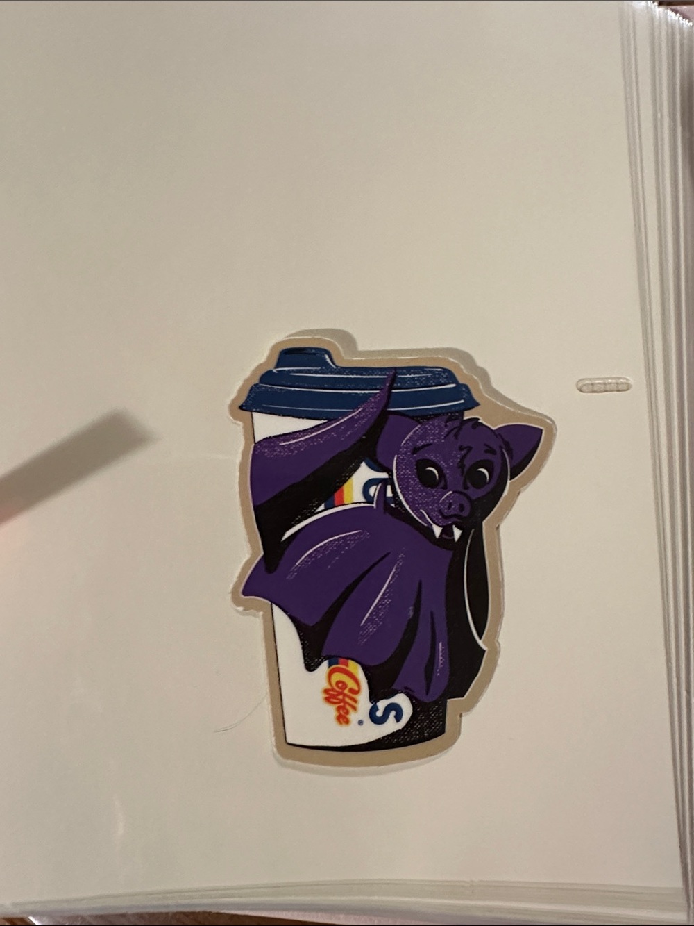 Dutch Bros Purple Bat Coffee Cup Sticker